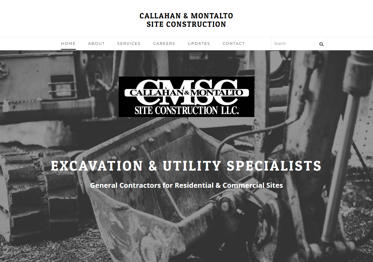 Callahan & Montalto Site Construction website before the rebuild