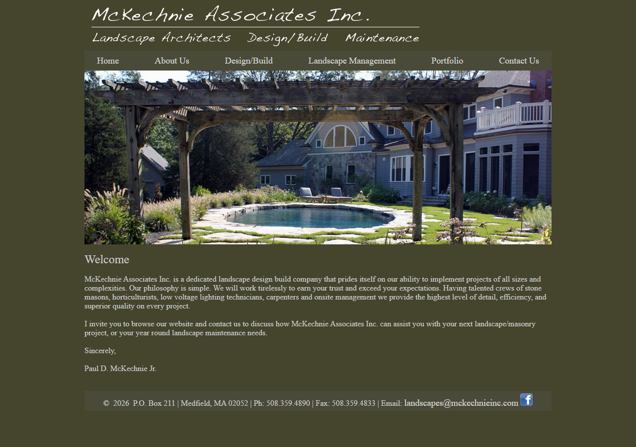 McKechnie Associates Inc. website before the rebuild