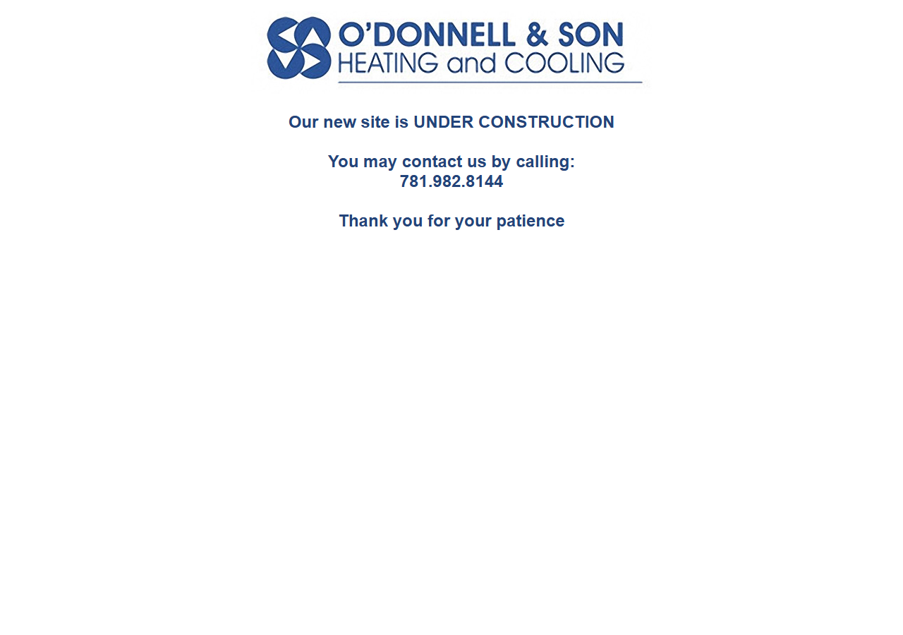 O'Donnell & Son website before the rebuild