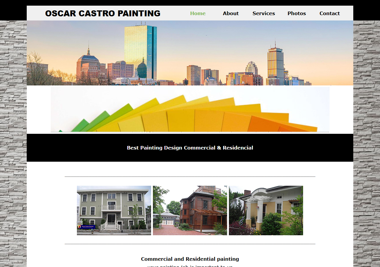 Oscar Castro Painting website before the rebuild