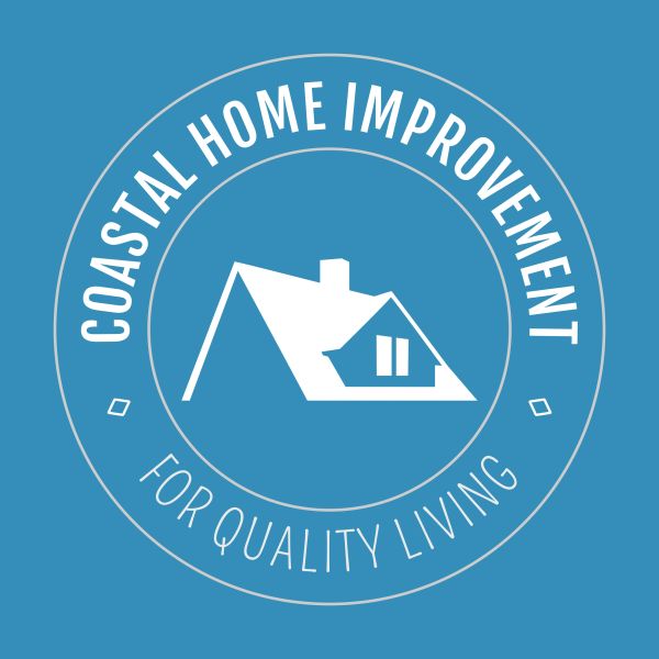 Coastal Home Improvement badge: a white house and wave on blue, ringed by the words For Quality Living.
